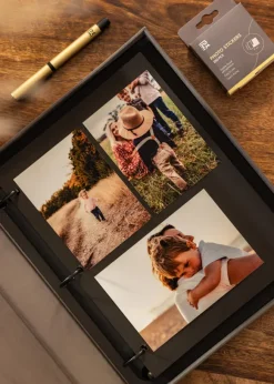 KAILA MEMORIES Black - Coffee Table Photo Album (60 Svarta Sidor / 30 Blad)
