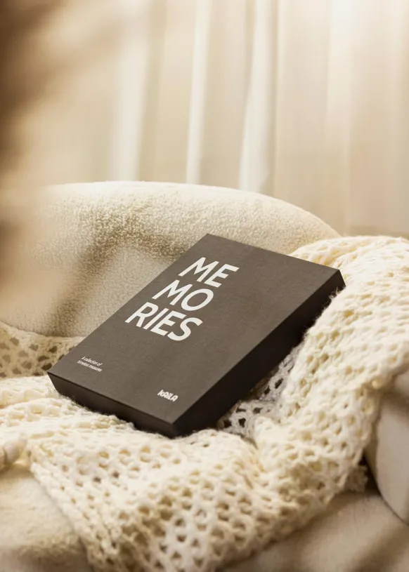 KAILA MEMORIES Black/White - Coffee Table Photo Album (60 Svarta Sidor)