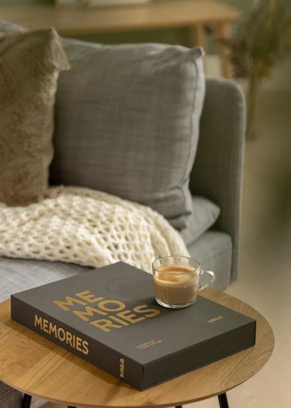 KAILA MEMORIES Black XL - Coffee Table Photo Album (20 Svarta Sidor/10 Blad)