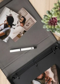 KAILA MEMORIES Black XL - Coffee Table Photo Album (20 Svarta Sidor/10 Blad)