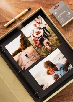 KAILA MEMORIES Vanilla - Coffee Table Photo Album (60 Svarta Sidor / 30 Blad)