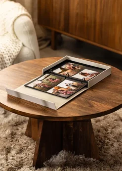 KAILA MOMENTS Creme - Coffee Table Photo Album (60 Svarta Sidor / 30 Blad)