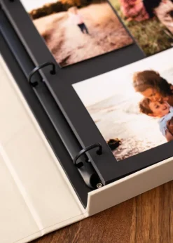 KAILA OUR WEDDING Creme - Coffee Table Photo Album (60 Svarta Sidor / 30 Blad)