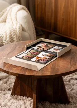 KAILA OUR WEDDING Creme - Coffee Table Photo Album (60 Svarta Sidor / 30 Blad)