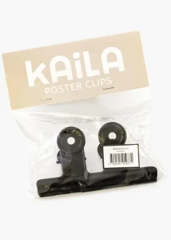 KAILA Poster Clip Black 65 mm - 2-p