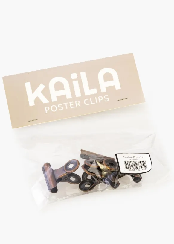 KAILA Poster Clip Retro Brass 30 mm - 4-p