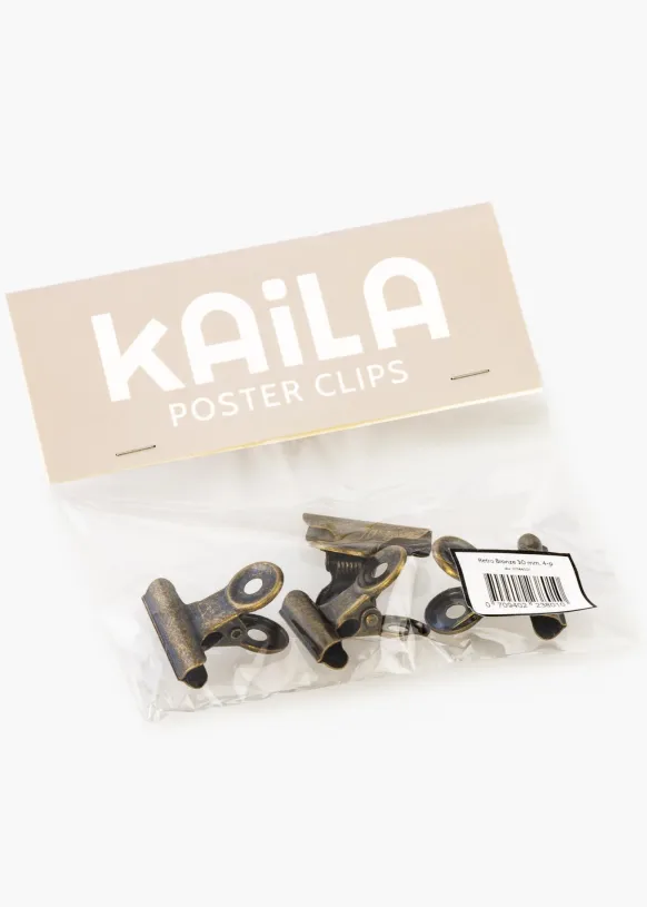 KAILA Poster Clip Retro Bronze 30 mm - 4-p