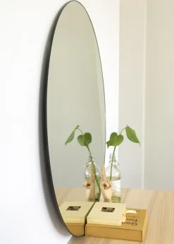 KAILA Round Mirror - Thin Black 100 cm Ø