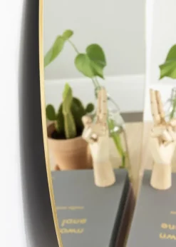 KAILA Round Mirror - Thin Brass 100 cm Ø