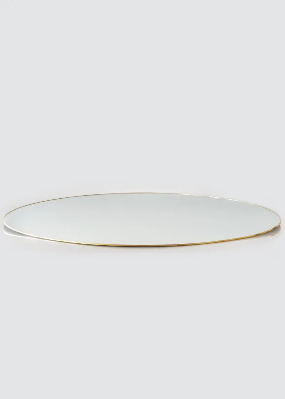 KAILA Round Mirror - Thin Brass 100 cm Ø