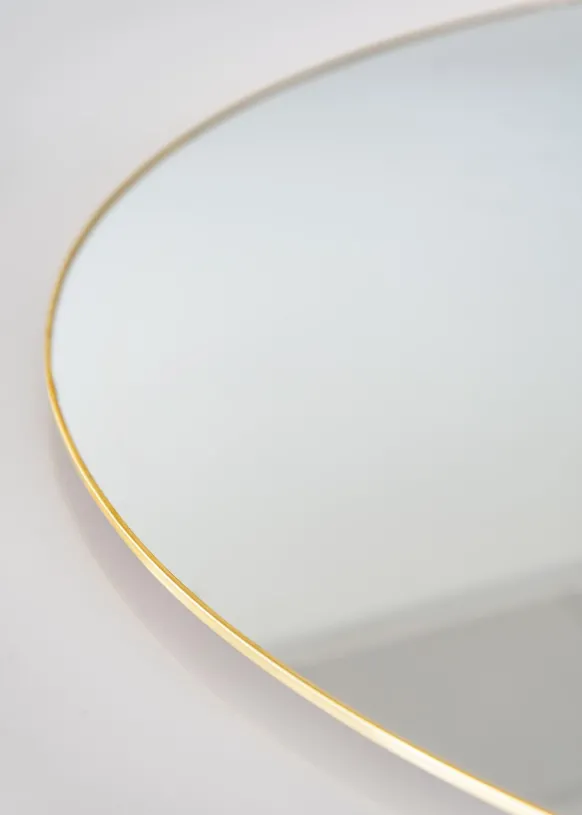 KAILA Round Mirror - Thin Brass 100 cm Ø