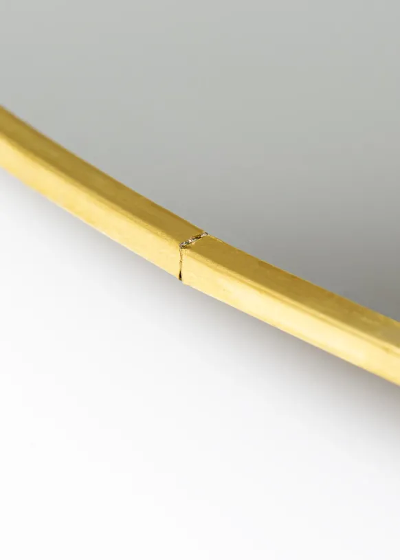 KAILA Round Mirror - Thin Brass 100 cm Ø