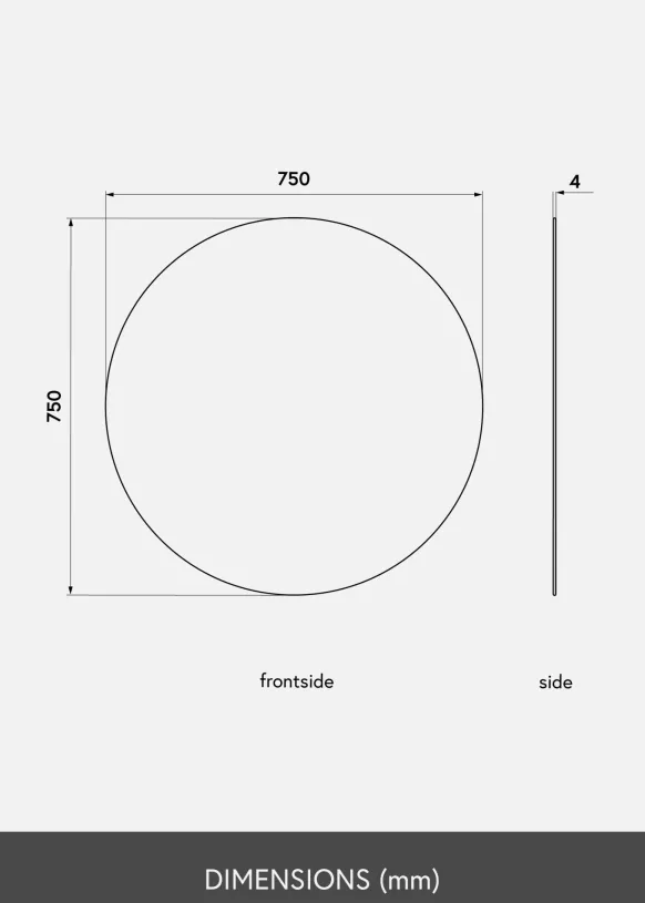 KAILA Rund Spegel 75 cm Ø