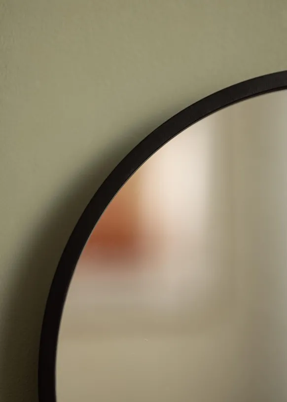 KAILA Rund Spegel Edge Black 30 cm Ø