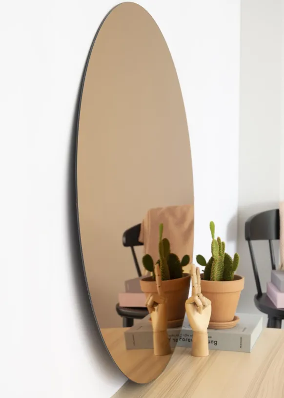 KAILA Rund Spegel Rose Gold 90 cm Ø