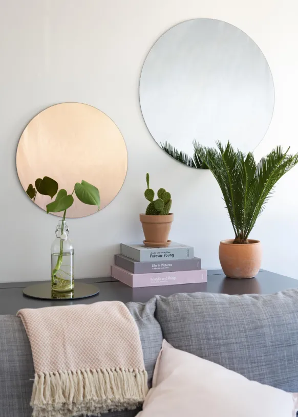 KAILA Rund Spegel Rose Gold 90 cm Ø