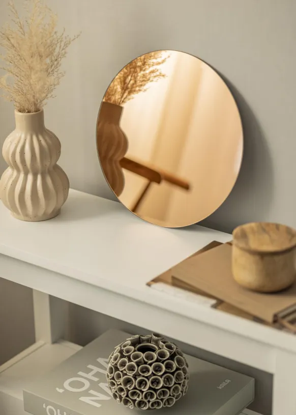 KAILA Rund Spegel Rose Gold 30 cm Ø