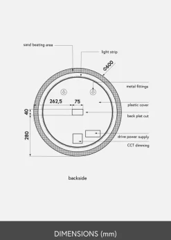 KAILA Spegel Circular LED 60 cm Ø
