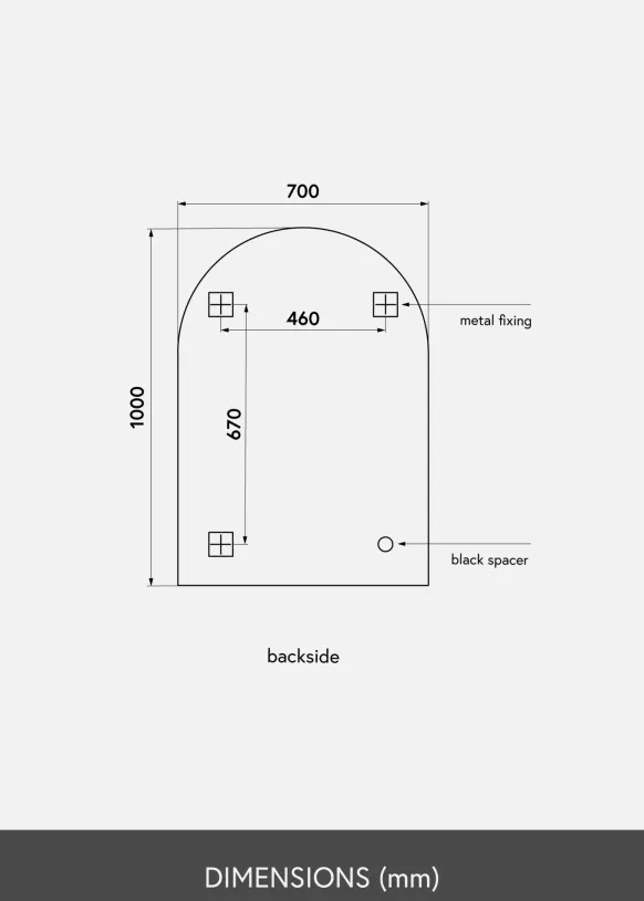 KAILA Spegel Cut Oval 70x100 cm