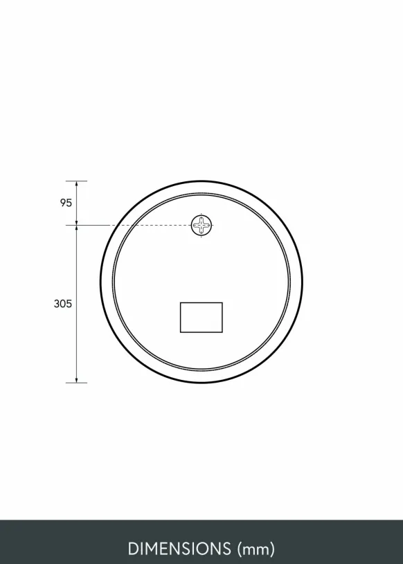 KAILA Spegel LED 40 cm Ø