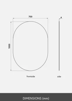 KAILA Spegel Oval Dark Bronze 70x100 cm