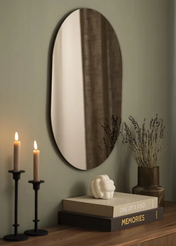 KAILA Spegel Oval Dark Bronze 50x70 cm