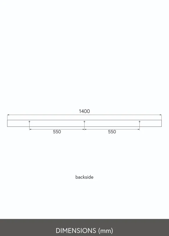 KAILA Tavelhylla Ek 140 cm
