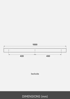 KAILA Tavelhylla Svart 100 cm