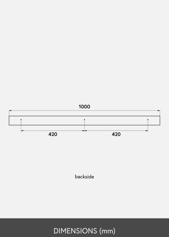 KAILA Tavelhylla Svart 100 cm
