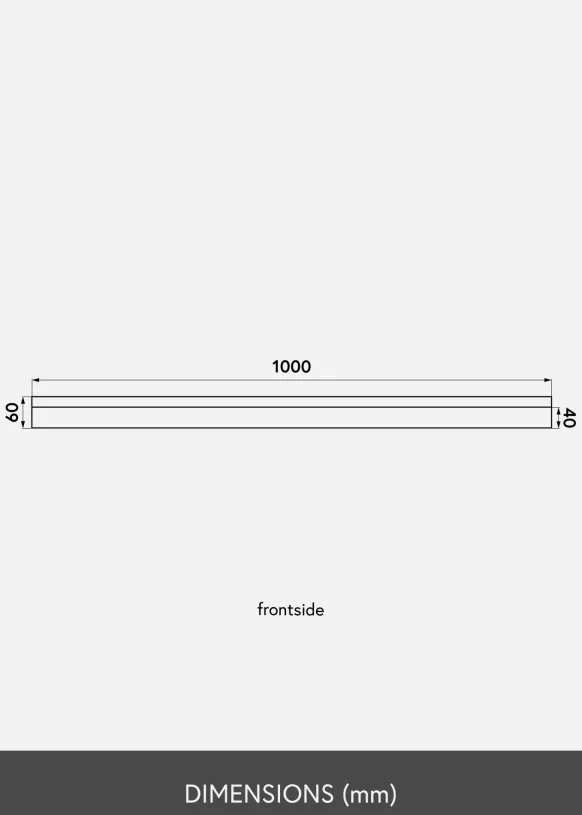 KAILA Tavelhylla Svart 100 cm