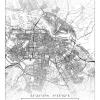 Karta - Amsterdam - Vit Poster (21x29.7 cm (A4))