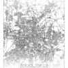 Karta - Berlin - Vit Poster (21x29.7 cm (A4))
