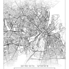 Karta - København - Vit Poster (21x29.7 cm (A4))