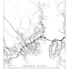Karta - Kristiansand - Vit Poster (21x29.7 cm (A4))