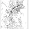 Karta - Kuopio - Vit Canvastavla (30x40 cm)