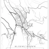 Karta - Lillehammer - Vit Canvastavla (30x40 cm)
