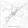 Karta - Lohja - Vit Canvastavla (30x40 cm)