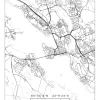 Karta - Luleå - Vit Poster (21x29.7 cm (A4))