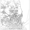 Karta - Lyngby-taarbæk - Vit Canvastavla (30x40 cm)