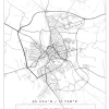 Karta - Næstved - Vit Poster (21x29.7 cm (A4))