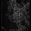 Karta - Oulu - Svart Poster (21x29.7 cm (A4))
