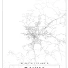 Karta - Rauma - Vit Poster (21x29.7 cm (A4))