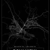 Karta - Rovaniemi - Svart Poster (21x29.7 cm (A4))