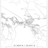 Karta - Savonlinna - Vit Canvastavla (30x40 cm)