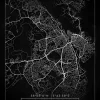 Karta - Stavanger - Svart Poster (21x29.7 cm (A4))