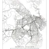 Karta - Stavanger - Vit Poster (21x29.7 cm (A4))
