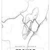 Karta - Tromsø - Vit Poster (21x29.7 cm (A4))