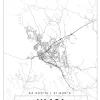 Karta - Vaasa - Vit Poster (21x29.7 cm (A4))