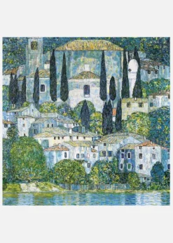 Kirche In Cassone (1913) Canvastavla (30x30 cm)