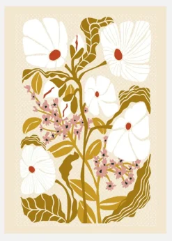 Klimt Flowers Earthy Colors Canvastavla (30x40 cm)